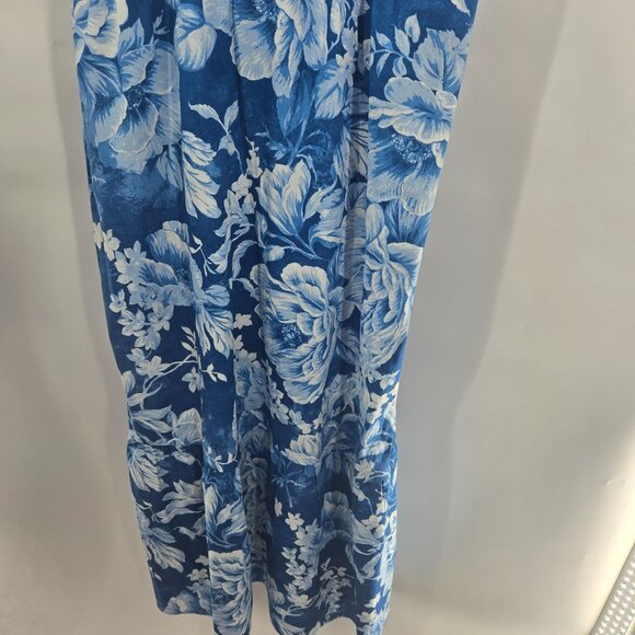 Joie Blue White Floral Tropical Empire Waist Summer Resort Maxi Dress 8 NWOT - Picture 5 of 14